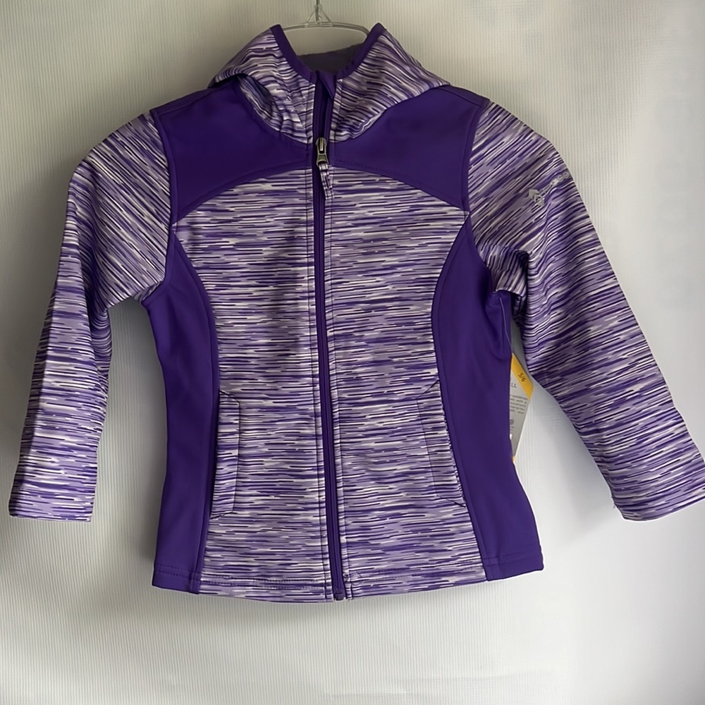 Free Country Girls Jacket Softshell Purple Space Dye 5/6 - Picture 1 of 16